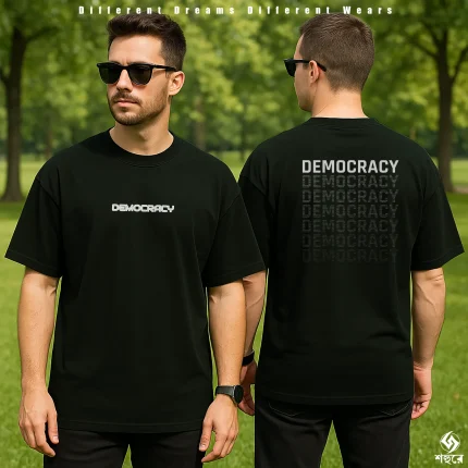 Drop Shoulder on Democracy Black Color