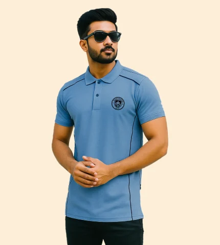 Manchester City Official Design Polo T-shirt